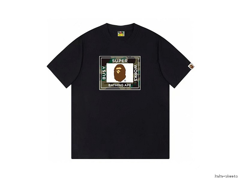 Black T-shirt with Bape ape head print