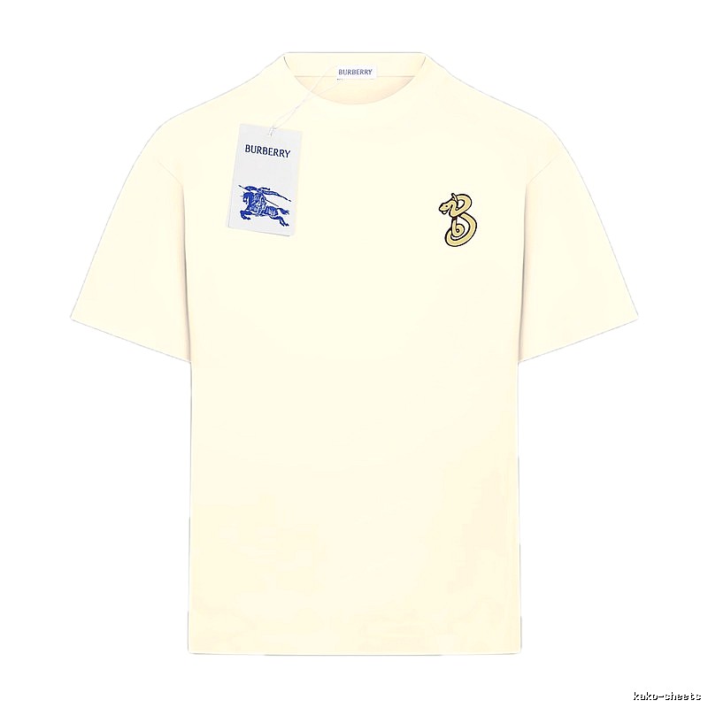 BURBERRY Classic and Simple Style Beige T-shirt