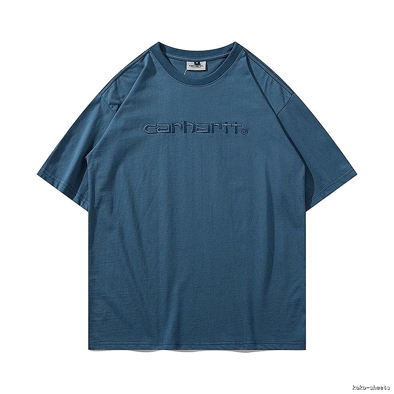 Carhartt Daily Logo T-shirt Light Blue Subtle for City Outfits