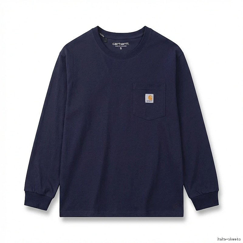 Carhartt simple and casual style navy long-sleeve
