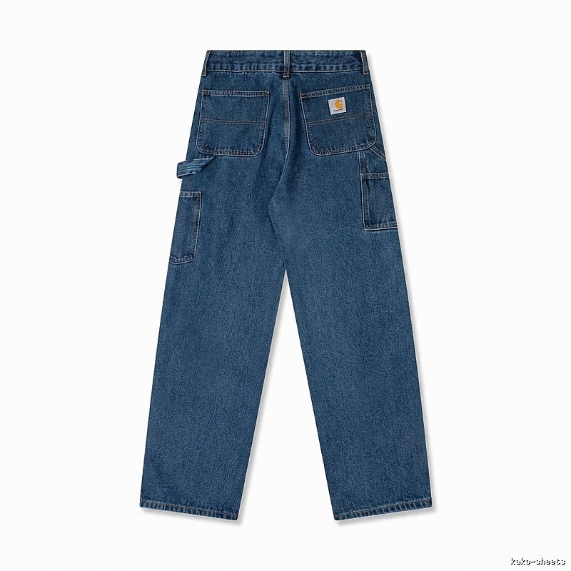 Carhartt workwear style dark blue jeans