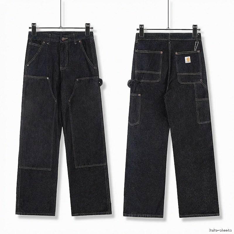 Carhartt workwear style dark denim jeans