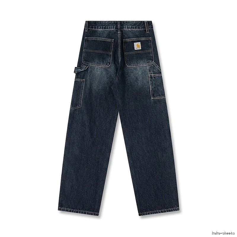 Carhartt workwear style dark denim jeans
