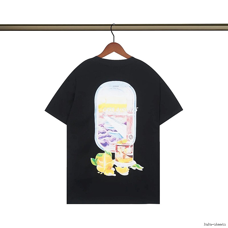 Casablanca Aviation Series Trendy Cool Black T-shirt