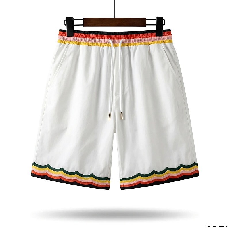 Casablanca Colorful Stripe White Shorts