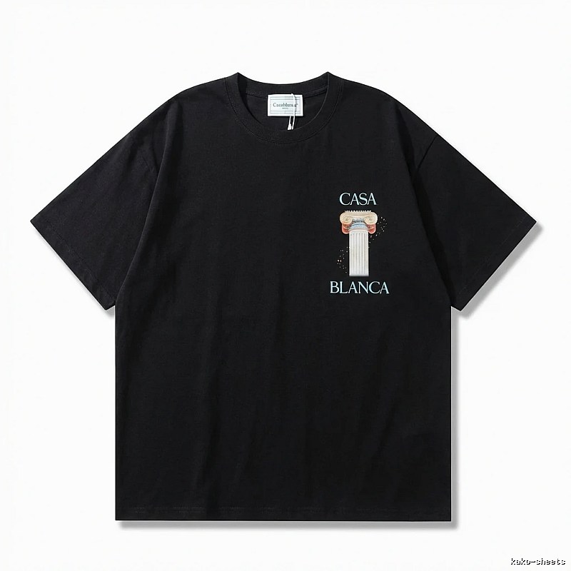 Casablanca Print Retro Black T-shirt