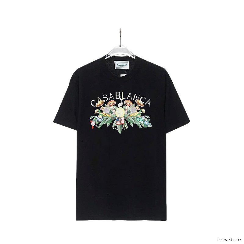 Casablanca - printed casual black T - shirt