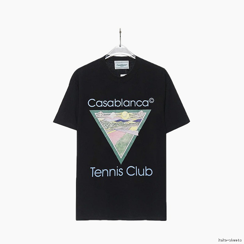 Casablanca Printed Trendy Black T-shirt