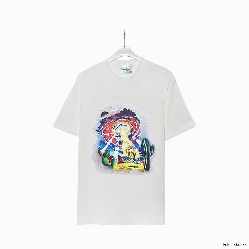 Casablanca Printed Trendy White T-shirt