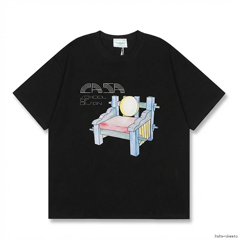 Casablanca retro style black T-shirt