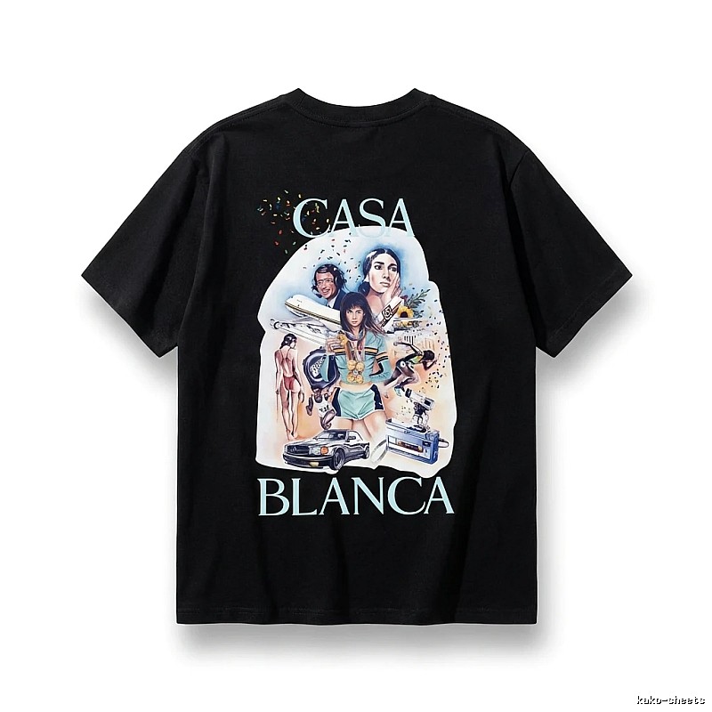 Casablanca retro style black T-shirt