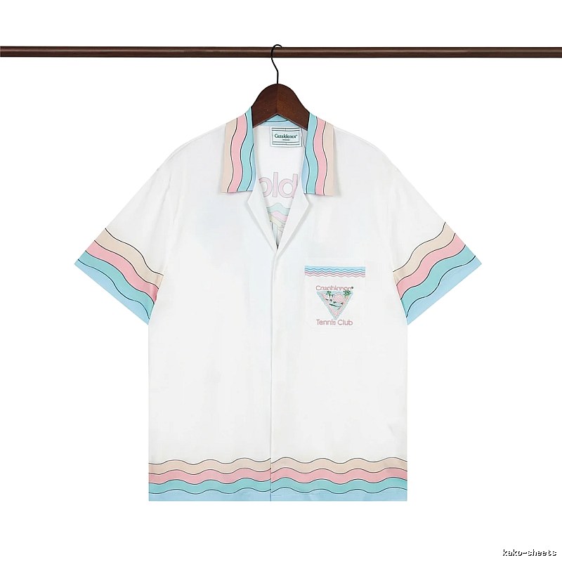 Casablanca stripe retro-style white shirt