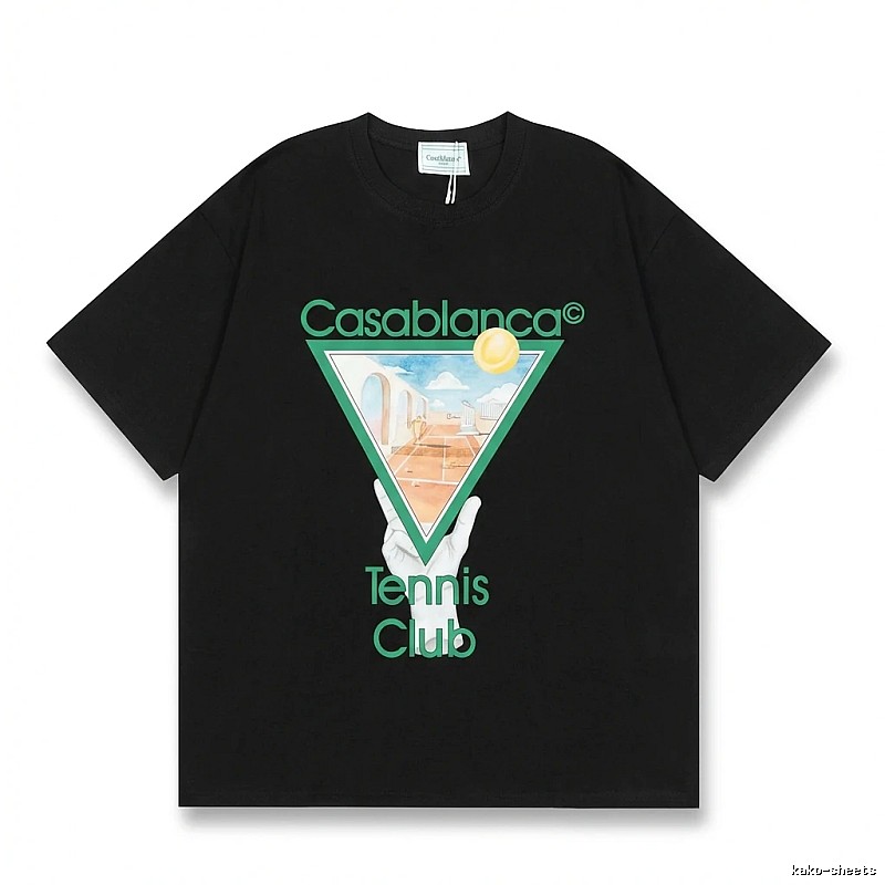 Casablanca Tennis Style Black T-shirt