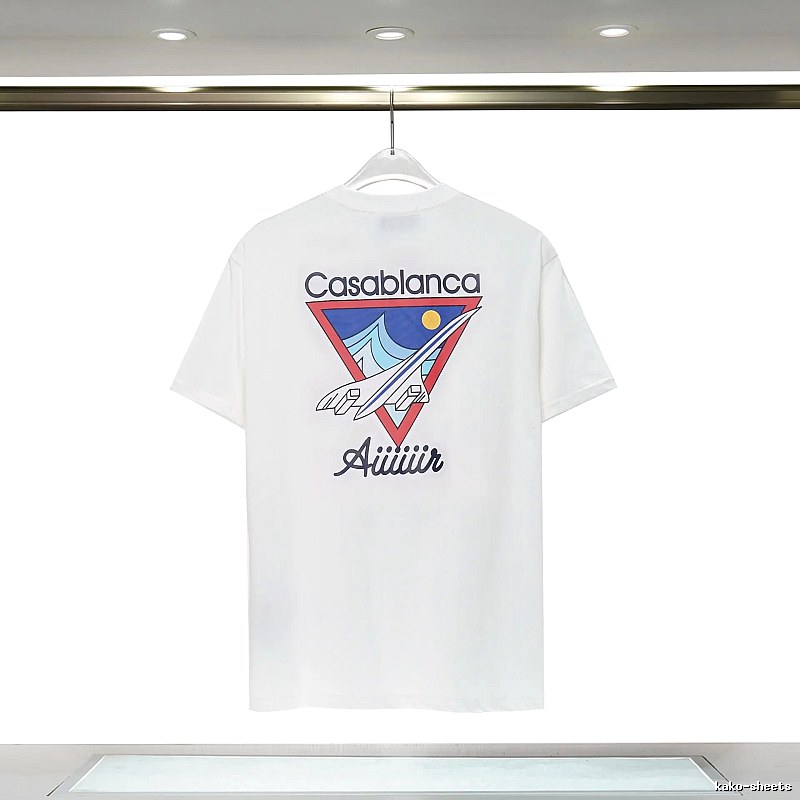 Casablanca Triangle Print White T-shirt