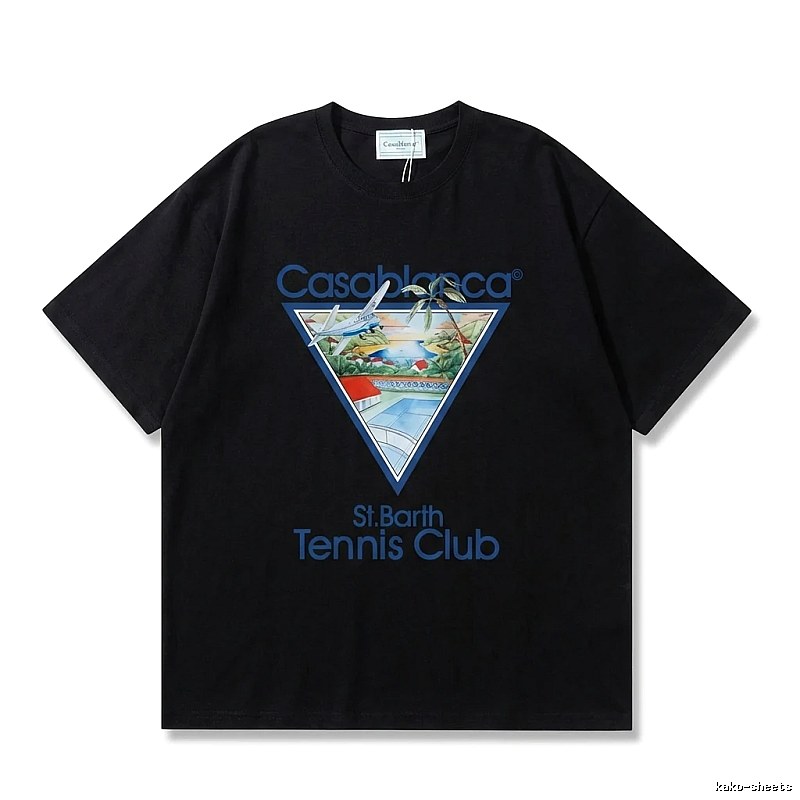 Casablanca triangle - printed black T - shirt