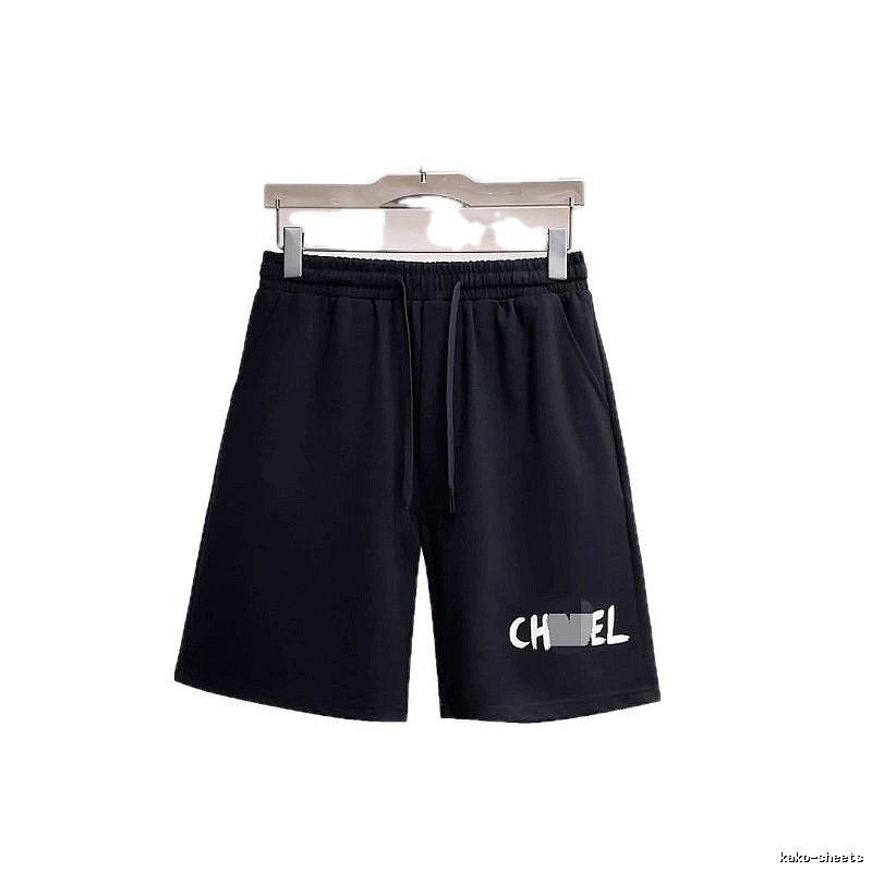 Chanel Classic Printed Casual Style Black Shorts
