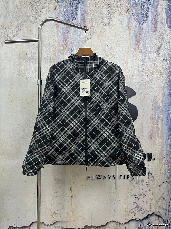 Check Zip Jacket with Burberry Branding