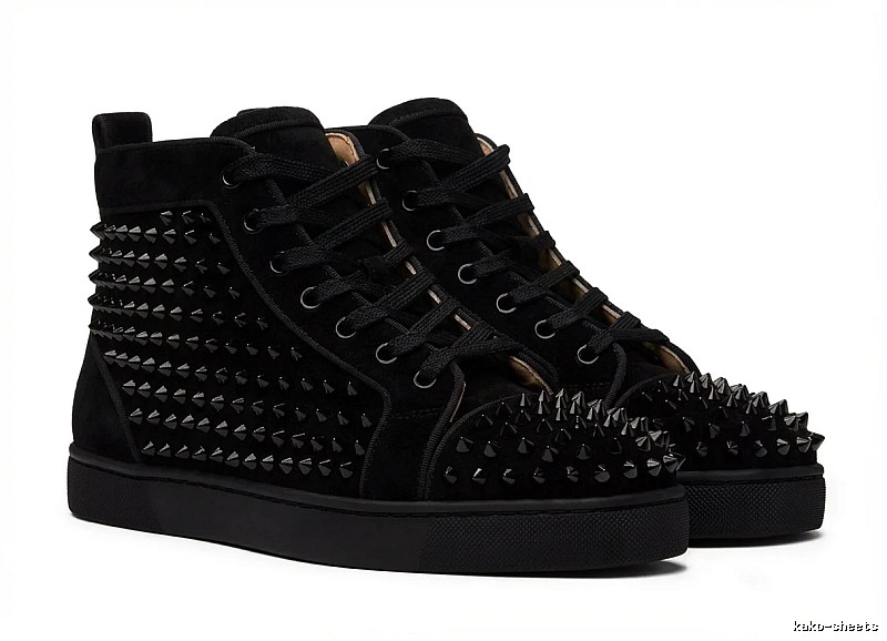 Christian Louboutin Rivet Punk Style Black Shoes
