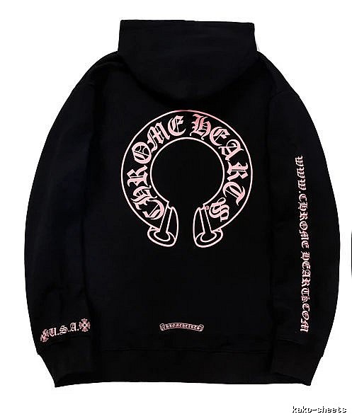 Chrome Hearts 2088-72 Black And Purple Cross Graphic Hoodie Casual Layering