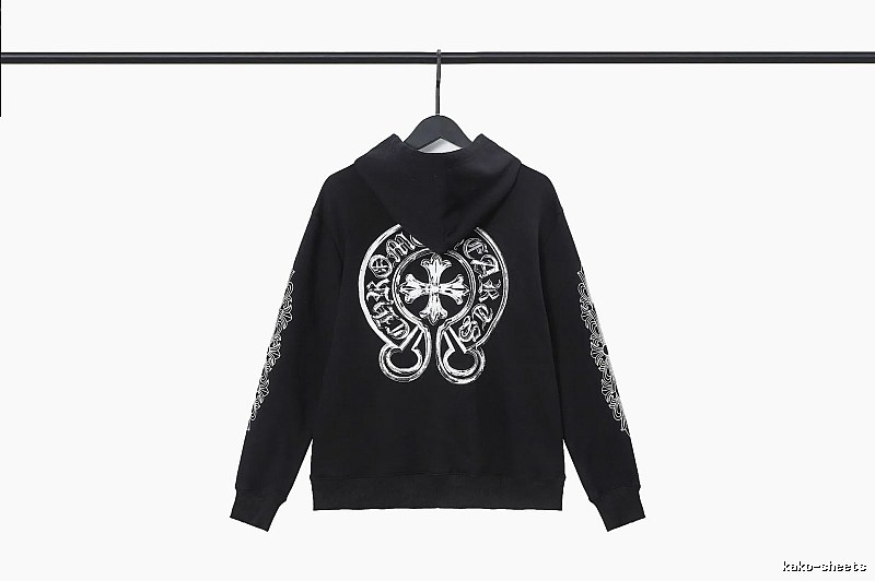 Chrome Hearts 2089-53 Black Cross Graphic Hoodie Minimal Look