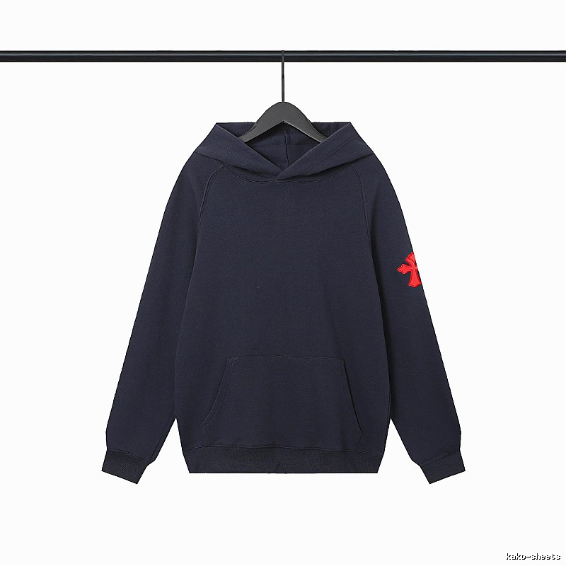Chrome Hearts 2089-83 Navy Cross Graphic Hoodie Sport Casual