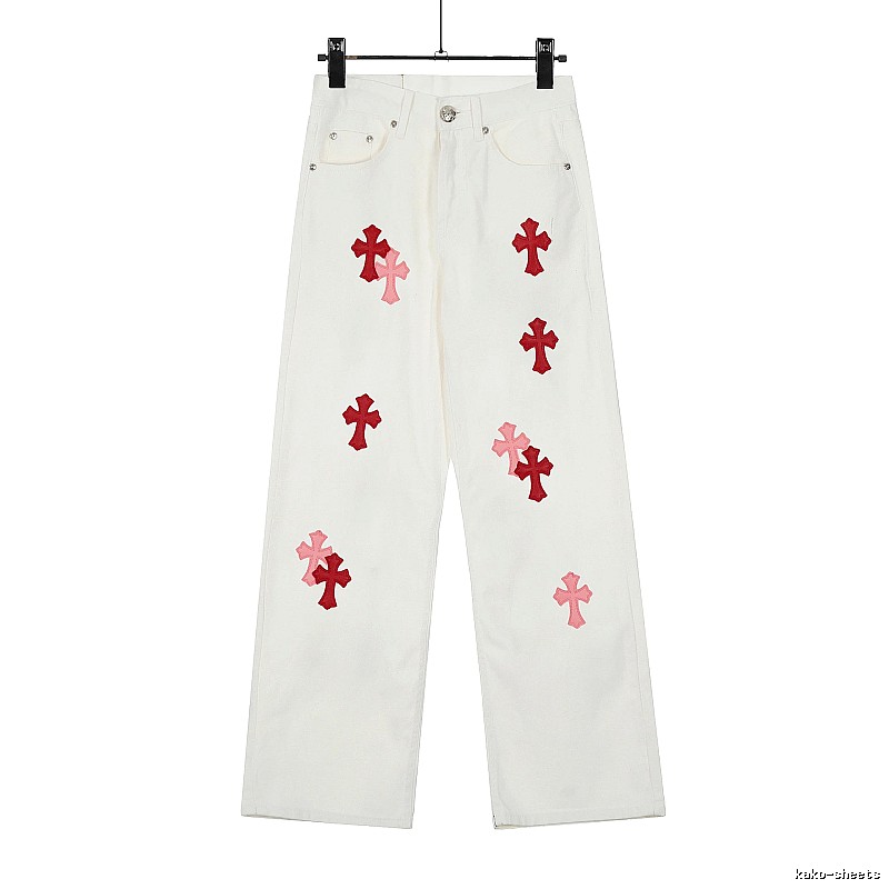 Chrome Hearts Casual Graphic jeans Light Denim Jeans for Streetwear Looks