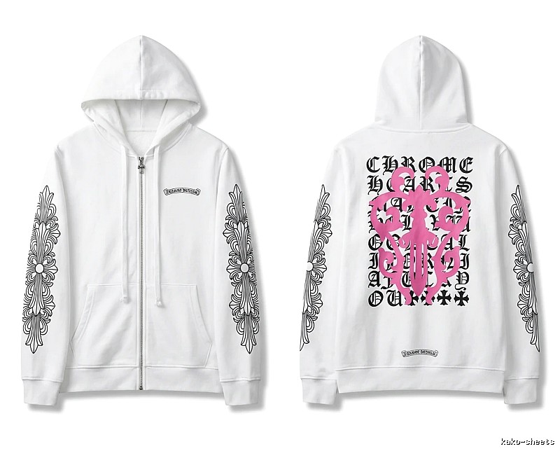 Chrome Hearts Cross Flower Trendy and Cool Style White Sweatshirt