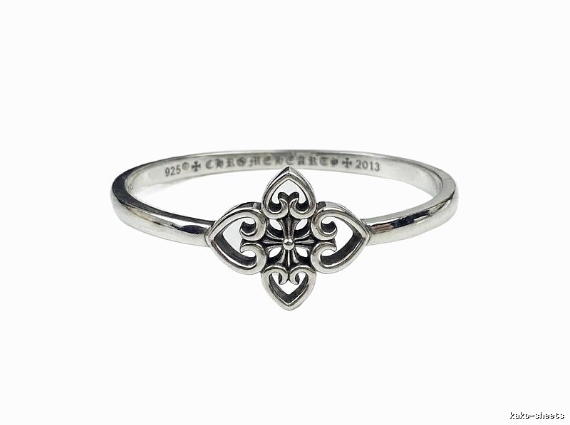Chrome Hearts Cross Flower Vintage Silver Ring