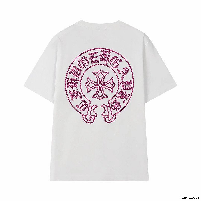 Chrome Hearts Cross Print Street Style White T-Shirt
