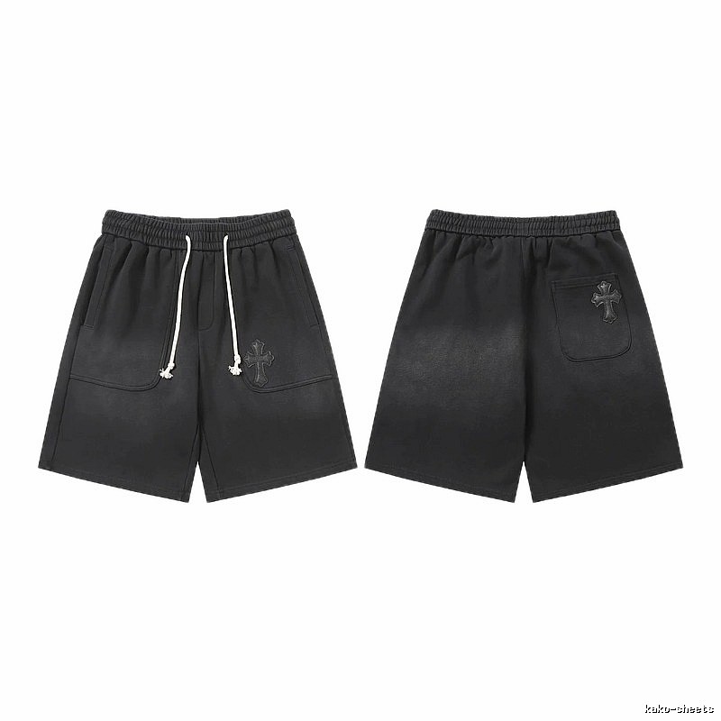 Chrome Hearts Cross Streetwear Brand Black Shorts