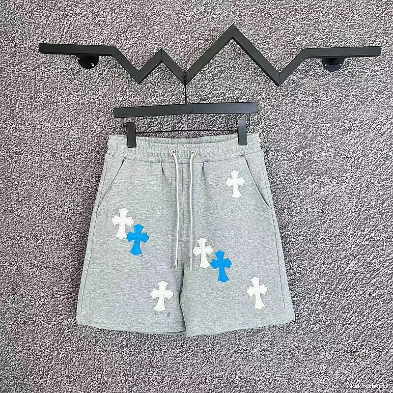 Chrome Hearts Cross Trendy Brand Grey Shorts