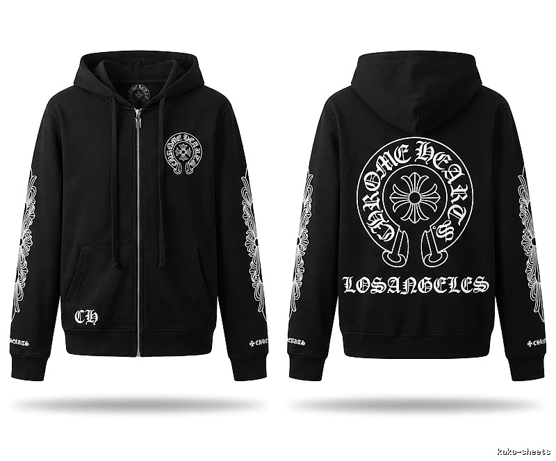 Chrome Hearts dark style black cardigan