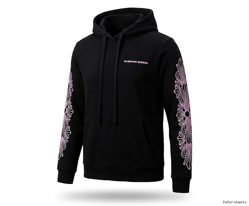 Chrome Hearts Gothic Style Black Hoodie