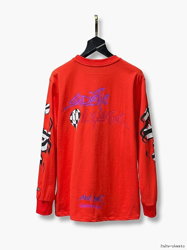 Chrome Hearts Graffiti Style Red Long-sleeved Shirt