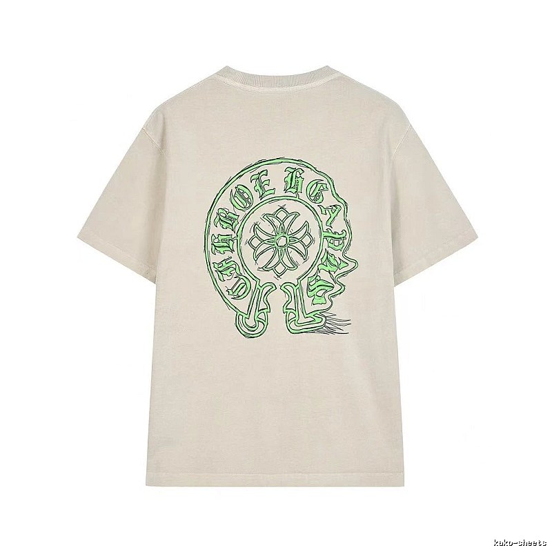 Chrome Hearts Horseshoe Cross Print Street Style Off-white T-shirt