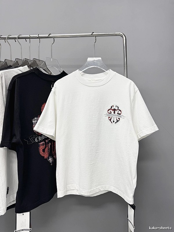 Chrome Hearts Patchwork Cross Street Style White T-Shirt