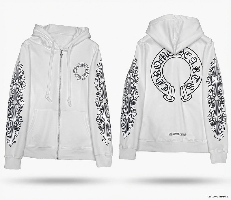 Chrome Hearts Printed Trendy and Cool Style White Hoodie