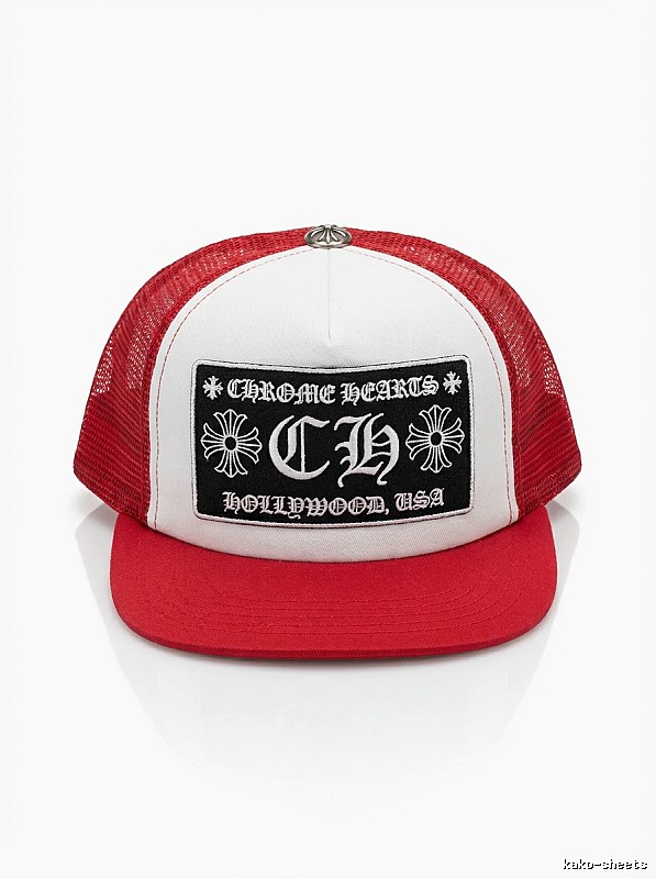 Chrome Hearts Retro Red and White Hat