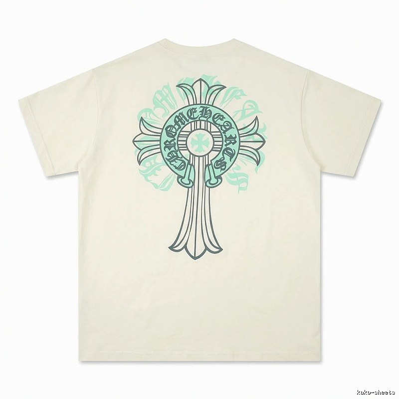 Chrome Hearts retro-style beige T-shirt