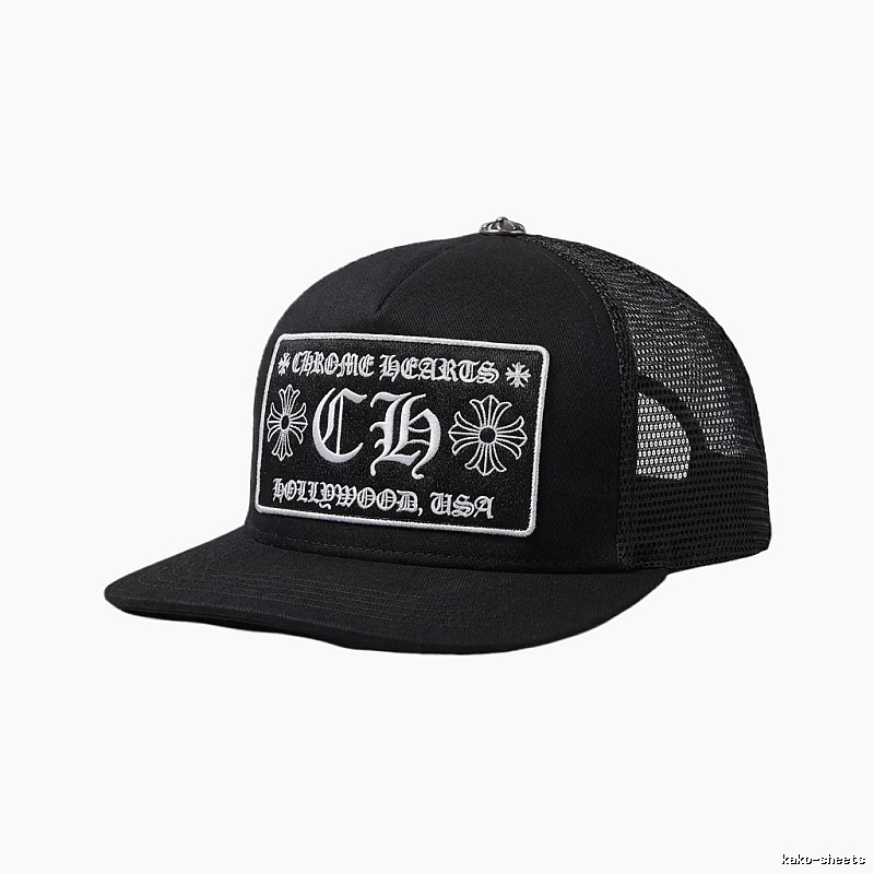Chrome Hearts retro-style black cap