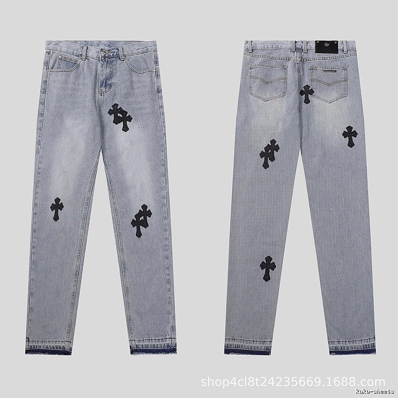 Chrome Hearts Sport Graphic jeans Light Denim Jeans for Warm Weather