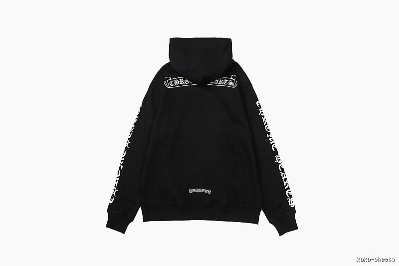 Chrome Hearts Statement Cross graphic hoodie Black Blue Cross for Outdoor Plans