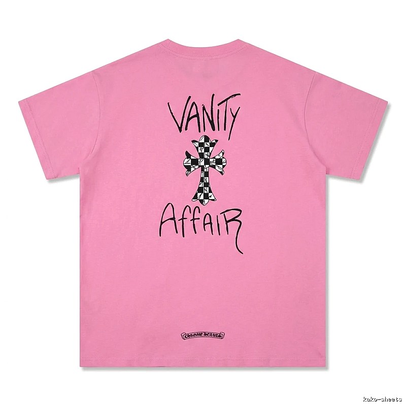 Chrome Hearts Trendy and Cool Style Pink T-shirt