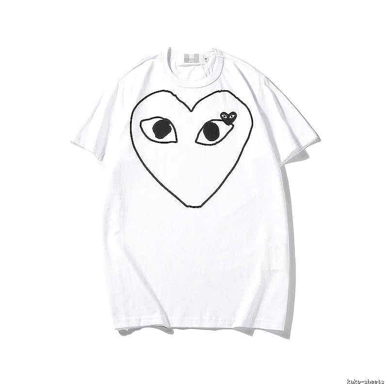 Comme des Garcons PLAY 2023-13 Black Style 2313 Heart Logo T-Shirt Bold Graphic