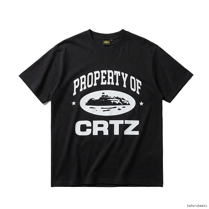 Corteiz black and white minimalist style T-shirt
