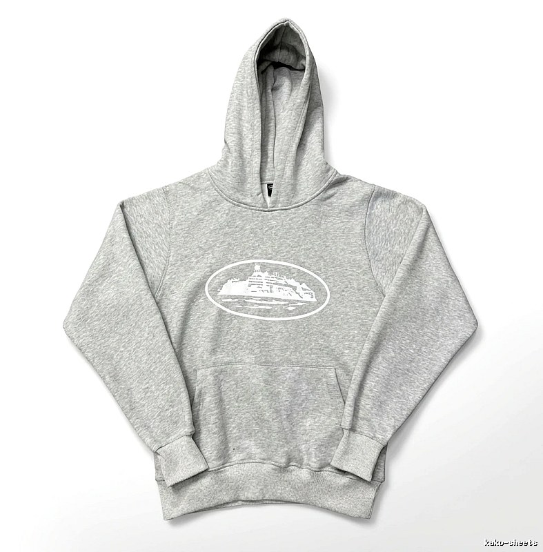 Corteiz Grey Minimalist Style Hoodie