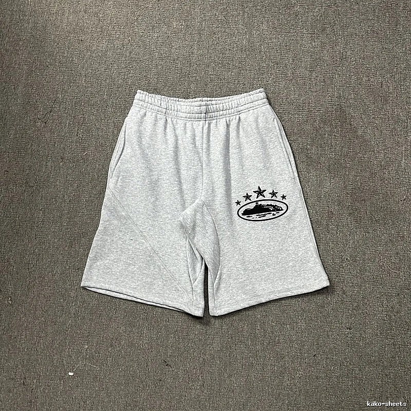 Corteiz minimalist light gray shorts