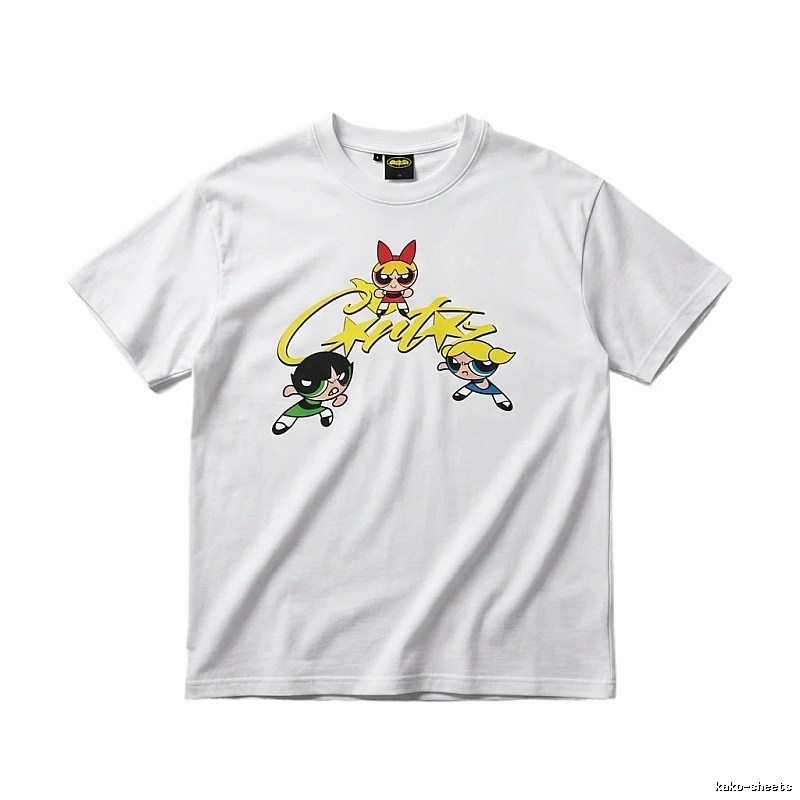Corteiz Powerpuff Girls Cartoon White T-shirt