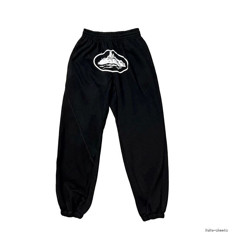 Corteiz Printed Casual Black Pants