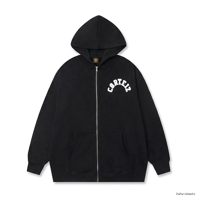 Corteiz street-style black hoodie